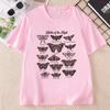 Dark Academia Cottagecore Entomology Whimsical Insect Nature Graphic Tee Casual Round Neck Printed Tshirt Cotton Tops