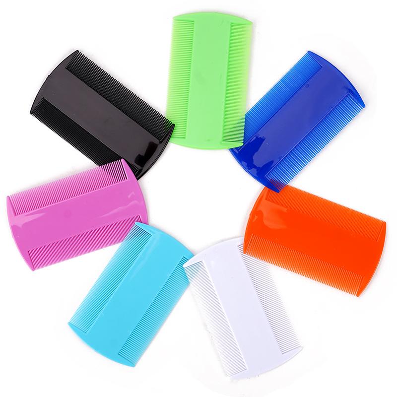 1pcs Plastic Double Sided Nit Fine Tooth Head Lice Hair Combs for Pet Dog Cat Flea Hair Combs Brush Pet Hair Cleaning Supplies