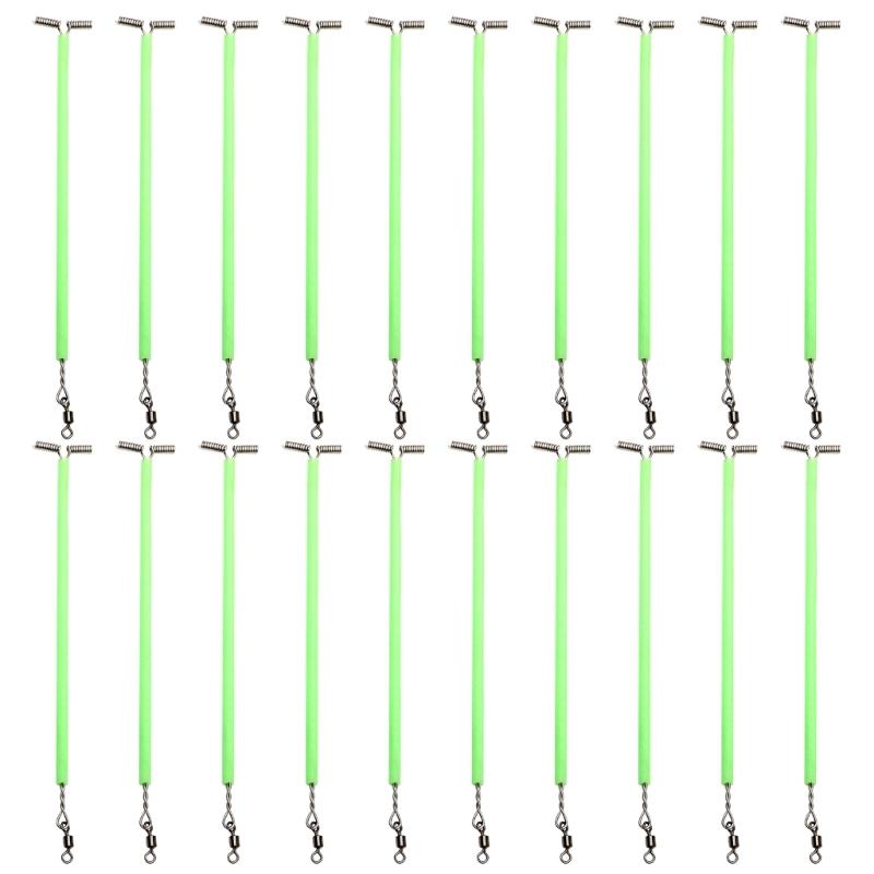 20 шт./набор Светящиеся трубки Рыболовные оснастки с вертлюжками качения Т-образный баланс 3-сторонний соединитель рычагов Изготовление лески Снасти