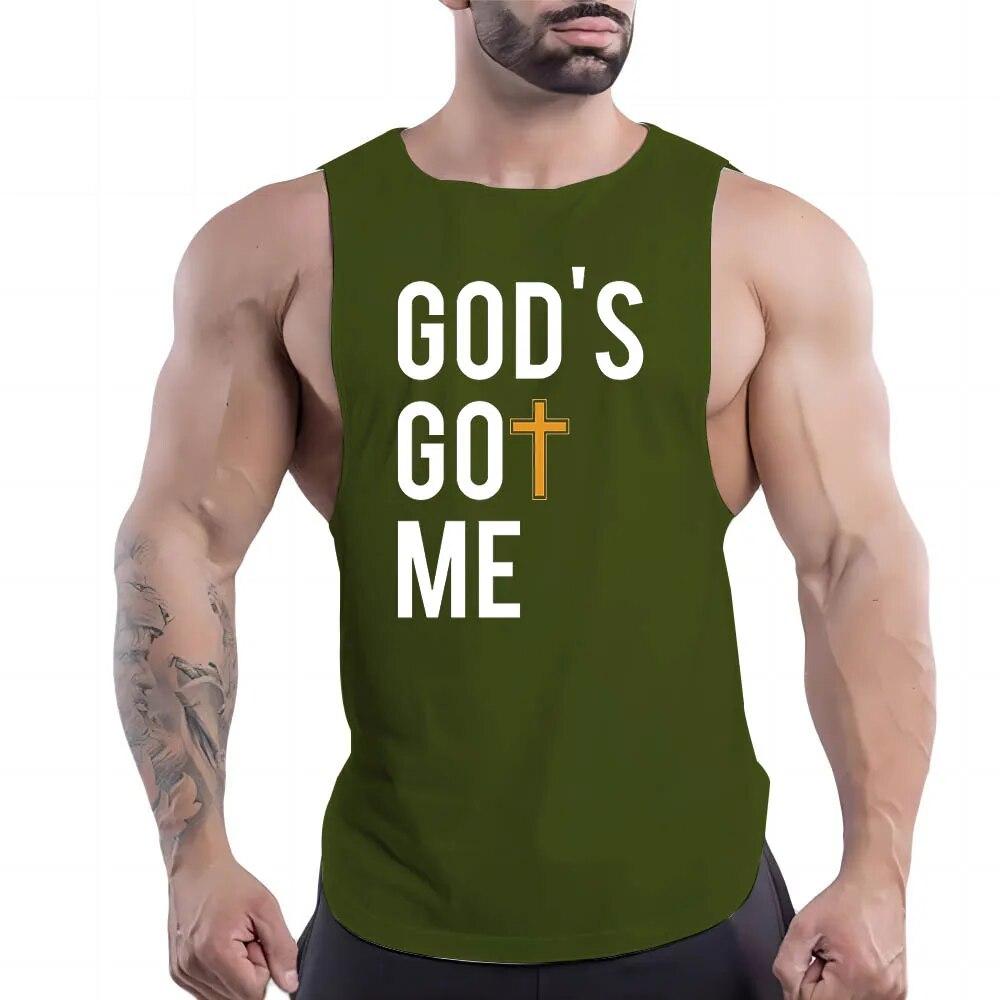 Летняя мужская повседневная спортивная жилетка с круглым вырезом для взрослых, креативная простая модная дышащая футболка без рукавов с 2d принтом алфавита