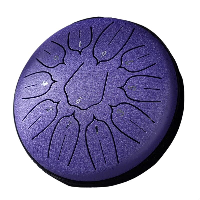 6 Inch 11 Notes Steel Tongue Drum Instrument D Major Percussion Steel Drum Meditation Zen Yoga Musical Drum Christmas Gift