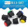 2Pcs 16mm R13 507 Plastic Snap In Momentary Switch Normally Open OFF ON Push Button