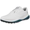 ECCO GOLF LT1 Genuine Leather Waterproof Golf Shoes 13227461203 Cm 3E Men's White/Petrol 25.0