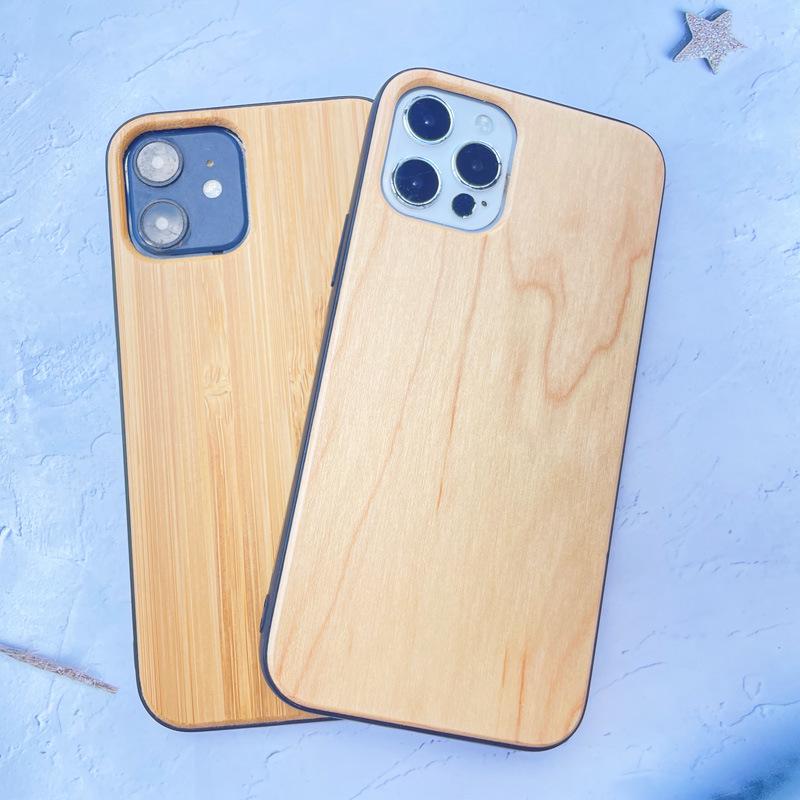 Ретро противоударный защитный чехол из массива дерева для iPhone 12 Mini/12 Pro/16 Pro/17