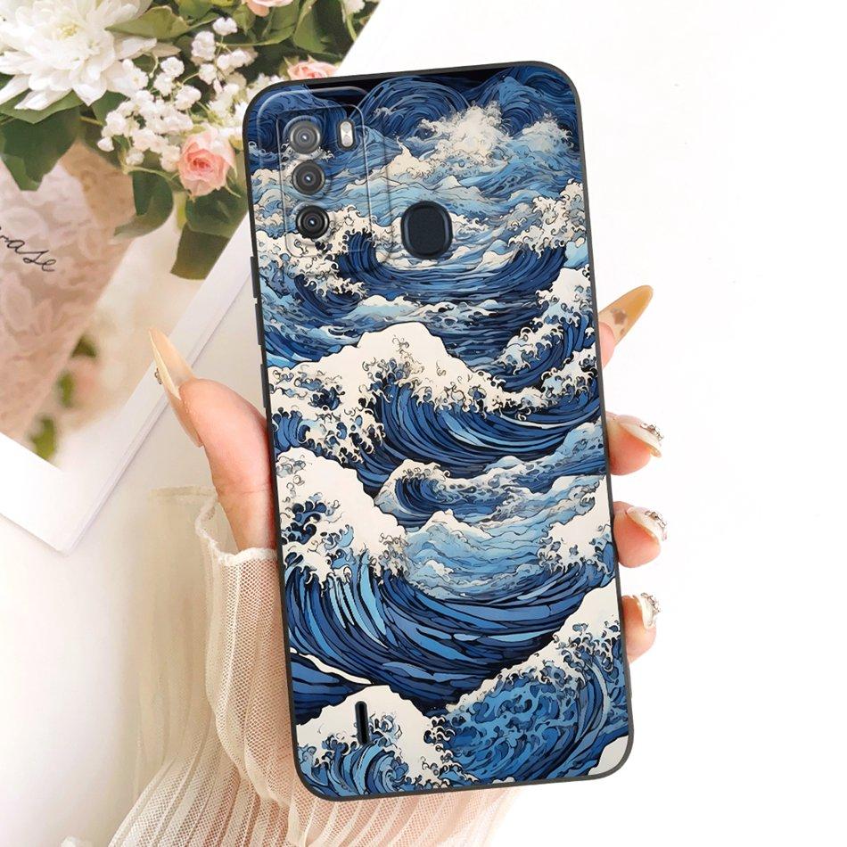 For Itel S16 Vision 1 Pro Fashion Dusk Beach Painting Phone Case For Itel Vision 1 Pro ItelS16 Soft Silicone Cover Bumpers