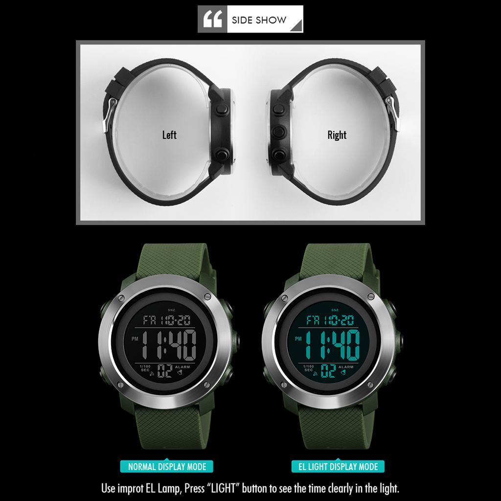 SKMEI 1426 Мужские часы с цифровым механизмом, спортивные наручные часы с будильником на 12/24 часа