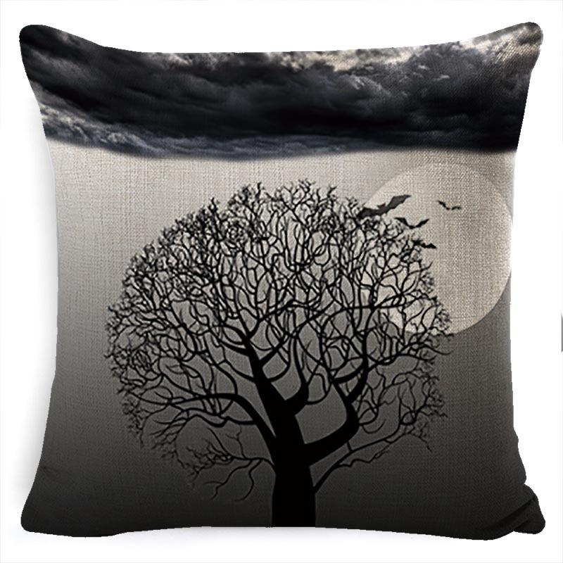 Наволочка Праздничная Вечеринка Хэллоуин Ужас Летучая Мышь Офисная Наволочка Подушка для Поддержки Поясницы в Автомобиле Поясничная Подушка