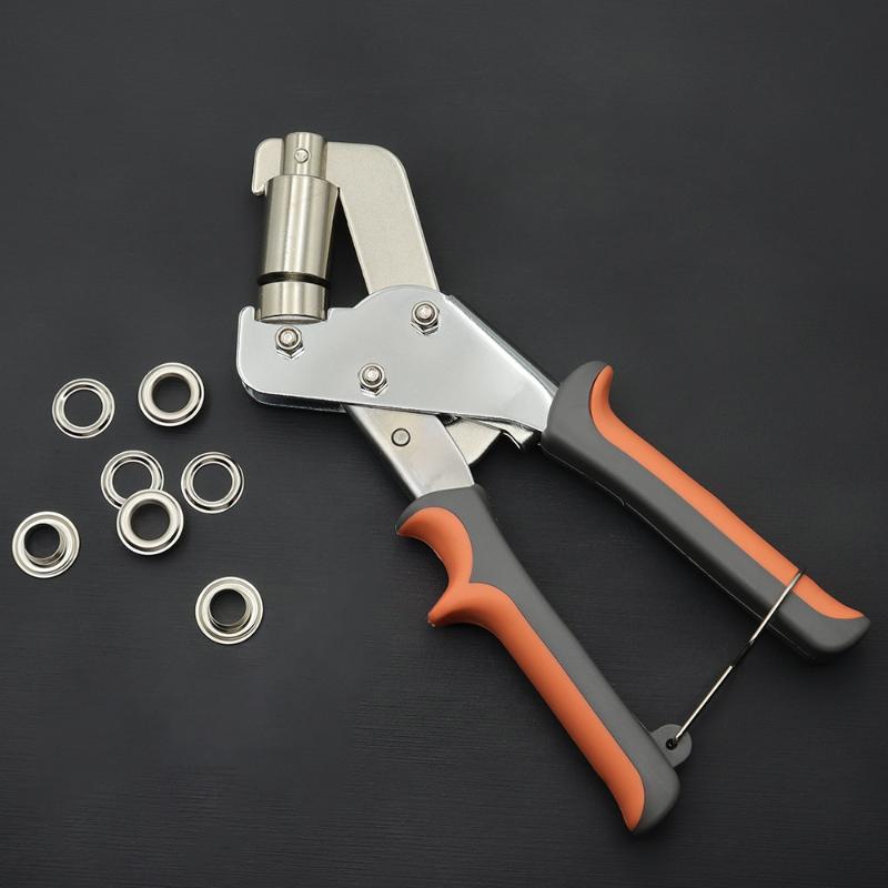 1 Набор Портативный Ручной Металлический Пробойник для Люверсов Зажим для Кожи Холста Одежды DIY Тент Кольцо 10 мм Комплект Инструментов для Зажима Люверсов