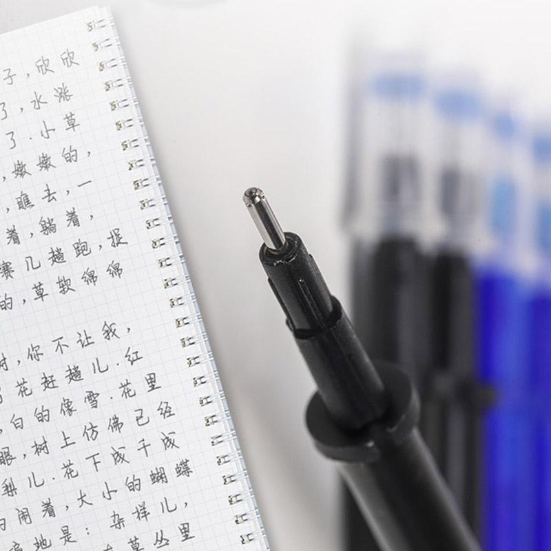 100 шт./лот, гелевая ручка 0,5 мм, набор стираемых стержней для ручек, набор синих, черных чернил, стержень для ручек