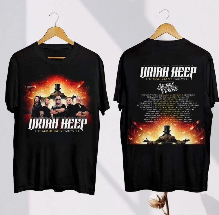 New Collection Uriah Heep 2025 Tour S to 5XL 2-sides T-shirt