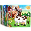 20-Piece Wooden Animal Cartoon Puzzle for Children Ages 3-7: Educational Early Learning Toy