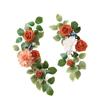 2Pcs/Set Artificial Flowers Rustic Welcome Sign Garland Wedding Backdrop Wall Silk Front Door Arch Peony