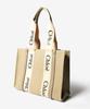Chloe Woody Tote MUSK GREY Women's Bag, (CHC22AS383I26)