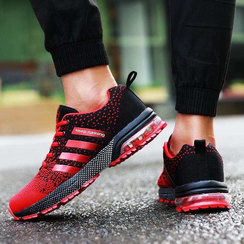 Fashion Red Flyline Breathable Hot Women Running Sneakers Air Trainers Lightweight Keep Running Marathon Women Sport Shoes Air Sneakers