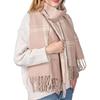 Winter Scarf for Women Shawl Cashmere Feel Tassel Plaid Large Oversized Scarves