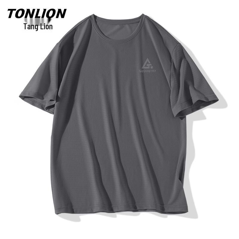 Мужская футболка TonLion с коротким рукавом из ледяного шелка