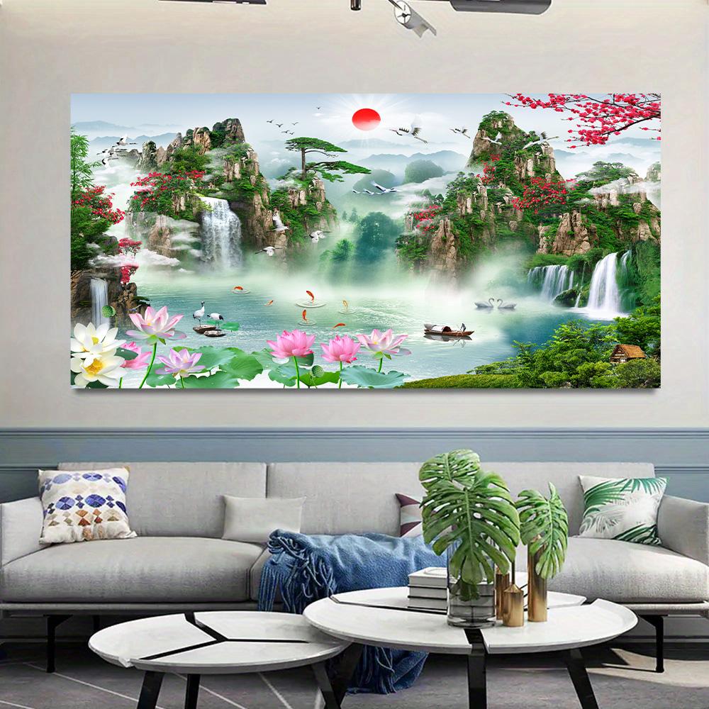 Modern Waterfall Landscape Canvas Painting Posters and Prints Making Gallery Home Decoration Wall Art Painting Frameless