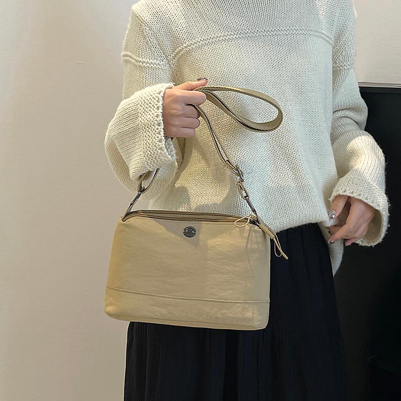 Японская повседневная простая сумка-мессенджер женская легкая универсальная наплечная сумка нейлоновая ткань портативная маленькая квадратная сумка