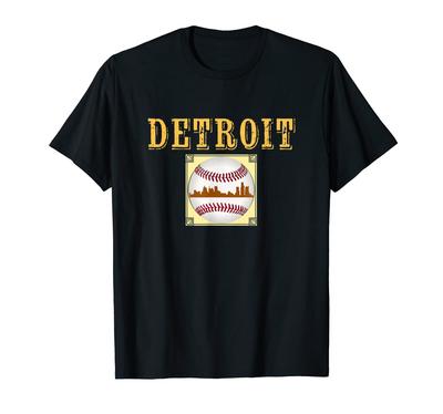 Футболка Detroit Hometown Baseball с крутым логотипом оранжевого цвета «Тигр»