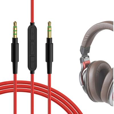 Совместимый аудиокабель Geekria для наушников Audio-Technica ATH-MSR7, ATH-M20xBT, ATH-M50xBT2 и Denon AH-MM300, совместимый с 3,5 мм, со встроенным микрофоном