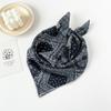 58Cm Cotton Small Square Scarf Floral Silk Scarf Thin High-End Silk Scarf Travel Headscarf Decorative Foreign Style Scarf