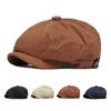 British Style Newsboy Cap Men Cotton Ascot Cap Beckham Male Spring Summer Vintage Octagonal Flat Cap