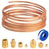 Brass Thread Kit Copper Tube Kit 1/4" NPT Fitting 1/8" NPT Fitting 72 Inch Copper Tubing Brass Thread Fittings