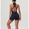 Women's High-intensity Exercise Back Yoga Jumpsuit with Zipper, Nude Feeling, Tight Fitting Jumpsuit Fitness Suit