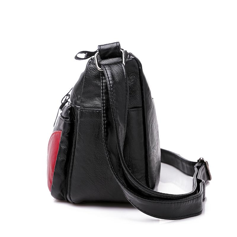 2023 Korean Style Soft PU Leather Multi-Layer Shoulder Bag - Large Capacity, Fashionable, Versatile Women's Messenger Bag