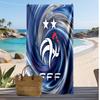 Пляжное полотенце с принтом France Football, быстросохнущее, супервпитывающее, мягкое банное полотенце для плавания, пляжа, путешествий, сувенир, подарок
