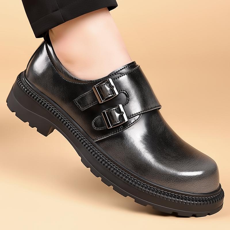 Fashion Luxury Men Flat Designer Shoe Brand Casual Leather Thick Sole Casual Business Dress Shoe Youth Vintage Trend Outdoor Oxford Shoe