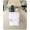 Cute Tulip Bear Hanging Car Trash Can Multi Functional Vehicle Storage Box