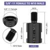 8Pcs M10 and M14 Angle Grinder Converter Adapter Thread Kit CRV Steel Interface Connector for Angle Grinder Polisher