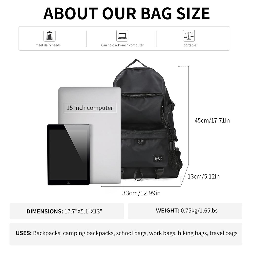 Мужской рюкзак, школьный рюкзак для мужчин и женщин, водонепроницаемый рюкзак для ноутбука в колледже, легкий большой дорожный рюкзак, повседневная сумка для книг