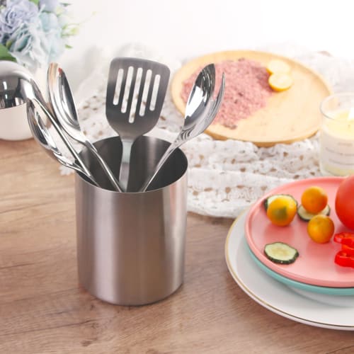 IMEEA Подставка для палочек из нержавеющей стали, Подставка для кухонных инструментов, Чехол для хранения столовых приборов, Серебристый