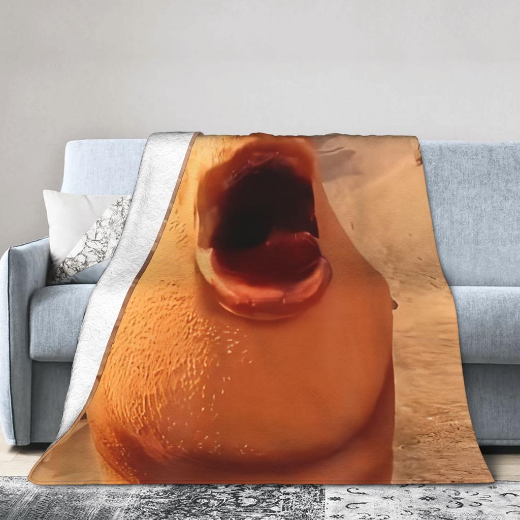 Marcus The Worm Funny Meme Flannel Fashion Blanket Trending Vintage Throw Fashion Blankets for Home 200x150cm Lightweight