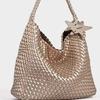 Цвет шампанского 2025 Супер популярная плетеная сумка-тоут для женщин Большая вместимость Высококлассная сумка-тоут Сумка-ведро на плечо