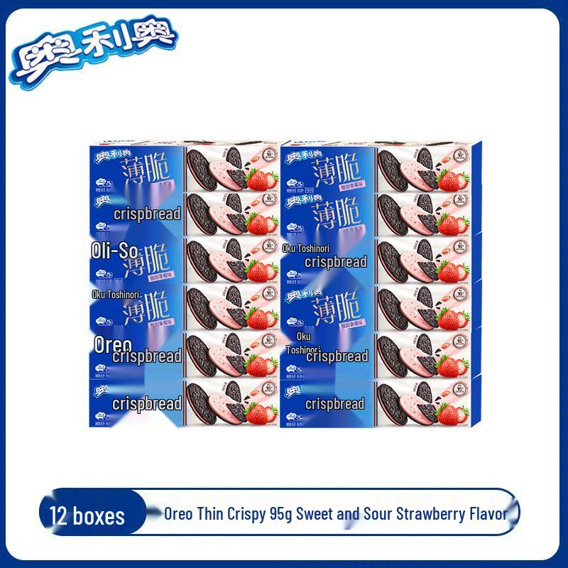 Oreo Тонкие сэндвич-печенья со вкусом клубники