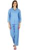 Womens Cotton Night Wear Printed Pajama Set Full Sleeve Shirt with