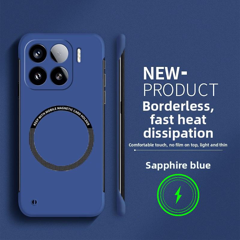 Модный ультратонкий безрамочный чехол из ПК для Xiaomi 15T/14T Pro 17 Pro Max 17 Ultra POCO X8 Pro Max F8 Ultra Для Magsafe Задняя крышка