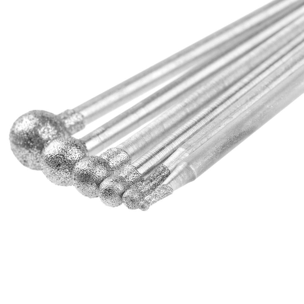 Grinding Head Rotary Spherical Burr Jade Carve Tool Needle Head Cutter Diamond Grind Grindings Bit