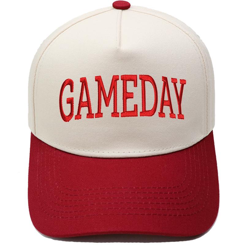 GAMEDAY Truck driver hat embroidered retro striped color matching baseball cap European and American men's and women's casual hat