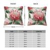 Australian Waratah Flower Square Pillowcase Polyester Linen Velvet Printed Zip Decor Home Cushion Cover