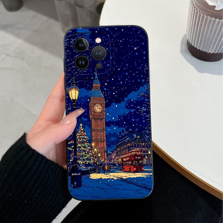Для iPhone 13 12 11 ProMax Mini 7 8 6 Plus XS Max Чехол для телефона Причудливый кит Мягкий чехол из жидкого силикона для защиты камеры iPhone Новый улучшенный чехол
