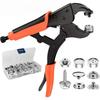 Heavy Duty Snap Fastener Tool, Snaps For Fabric, Adjustable Snap Setter Tool, Includes 20 Sets 15mm Snaps For Cover, Replacing Metal Snaps, Repairing