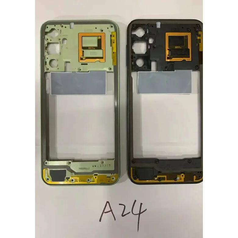 NEW Middle Housing Plate Frame Repair With Buttons Parts for Samsung Galaxy A24 SM-A245 A245 Back Housing Frame