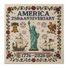 America Patriotic Cross Stitch US 250th Anniversary Cross Stitch Kit Beginner-Friendly Commemorative DIY Embroidery Gifts for Veterans Military Fans