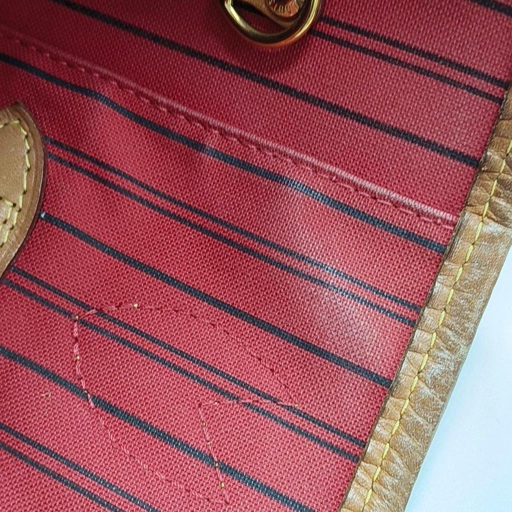[Б/У] Сумка-тоут Neverfull Mm Monogram из канвы с покрытием и кожаной отделкой - Удовлетворительное состояние #1J2U9N6