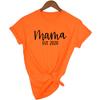 Футболка Mama Est Tee для мамы, повседневная, с круглым вырезом, летняя, в стиле Tumblr, футболка