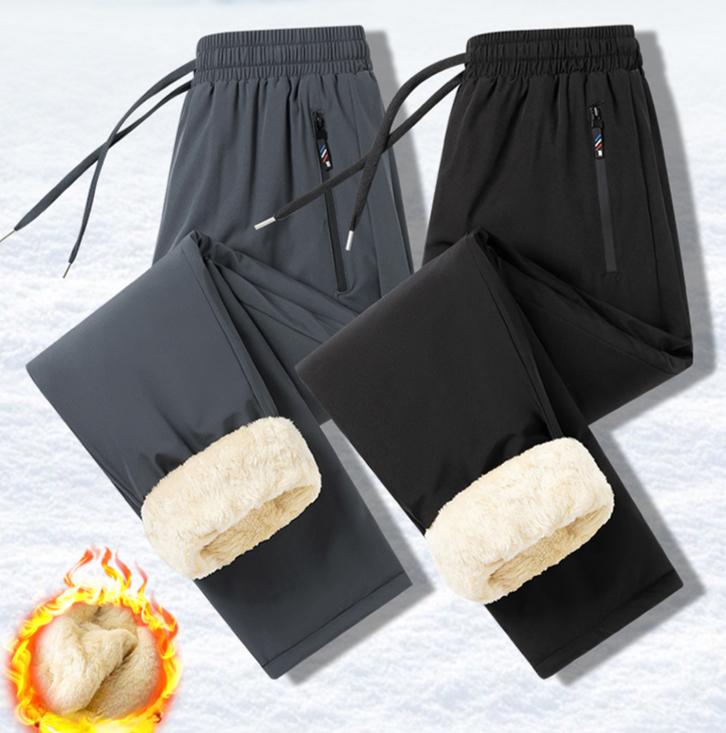Winter Men Velvet Pants Men's Warm Lamb Wool Thickened Casual Men's Pants Jogger Casual Cold-proof Windproof Sportswear Pants M-6XL